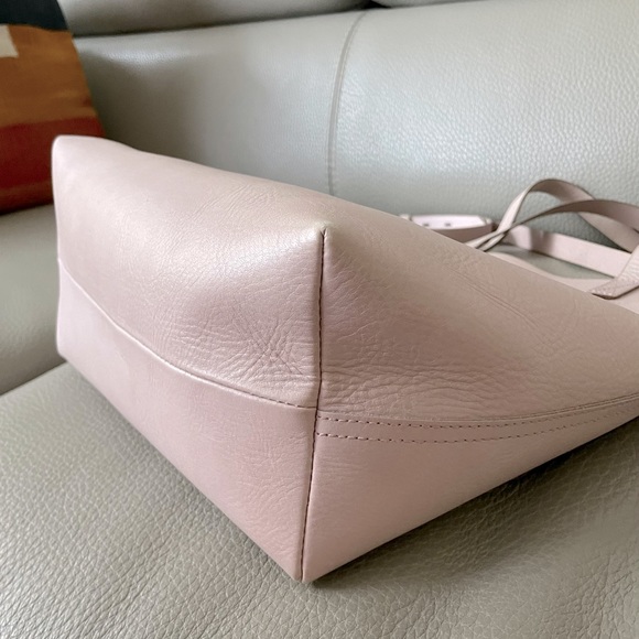 Madewell Transport Leather Tote Satchel Crossbody bag Medium Color Lavender - Picture 7 of 9